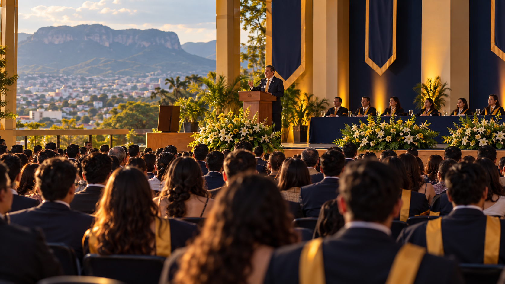 Comunidad universitaria reunida en un evento académico